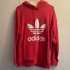 Pinkish Adidas Scarlet Hoodie with White